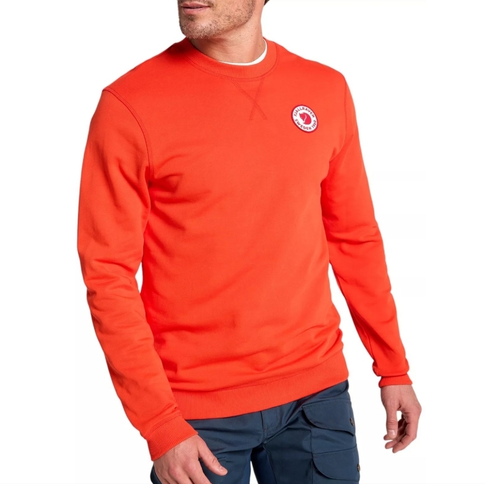 NWT Fjallraven Men's Orange Crewneck Sweatshirt/Sweater